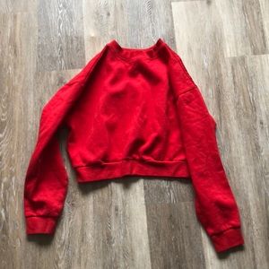 Red Crew Neck Sweatshirt